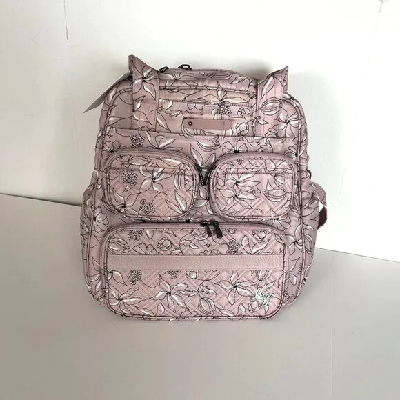 Lug Puddle Jumper LE Convertible Tote Bag Sketch Floral Blush - Picture 5 of 13